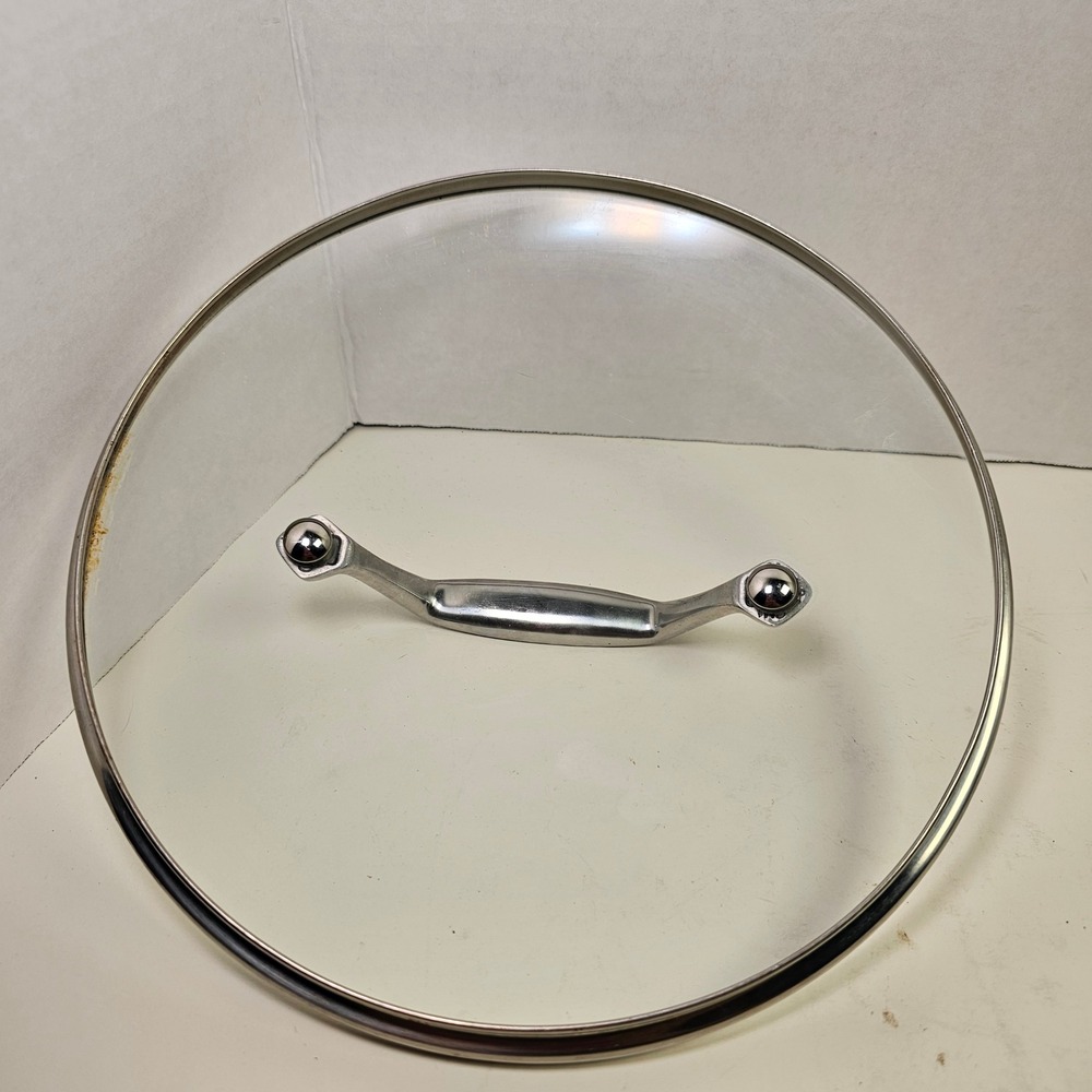 Glass Cookware Lid with Stainless Steel Handle - Clear